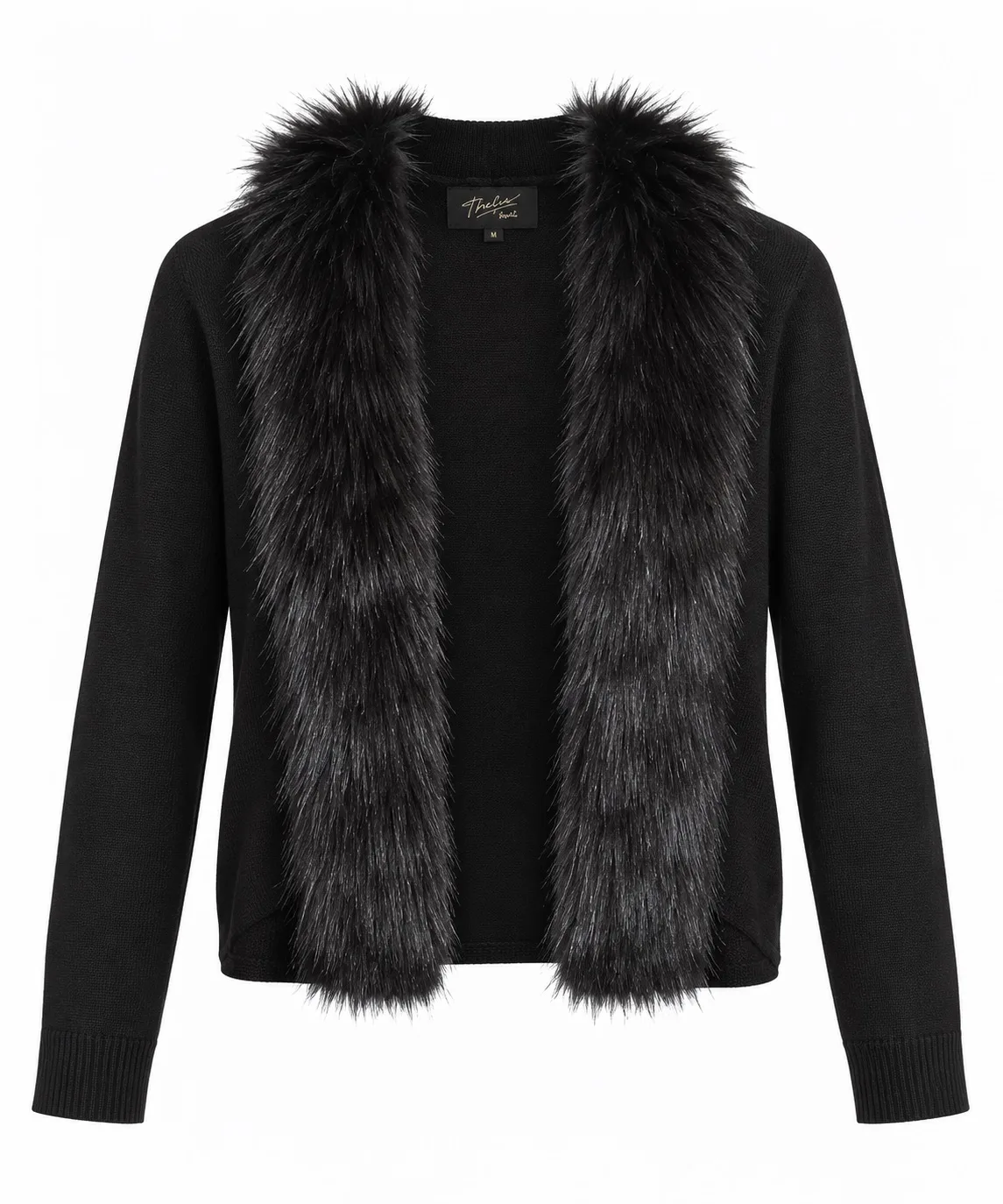 Faux fur kardigán