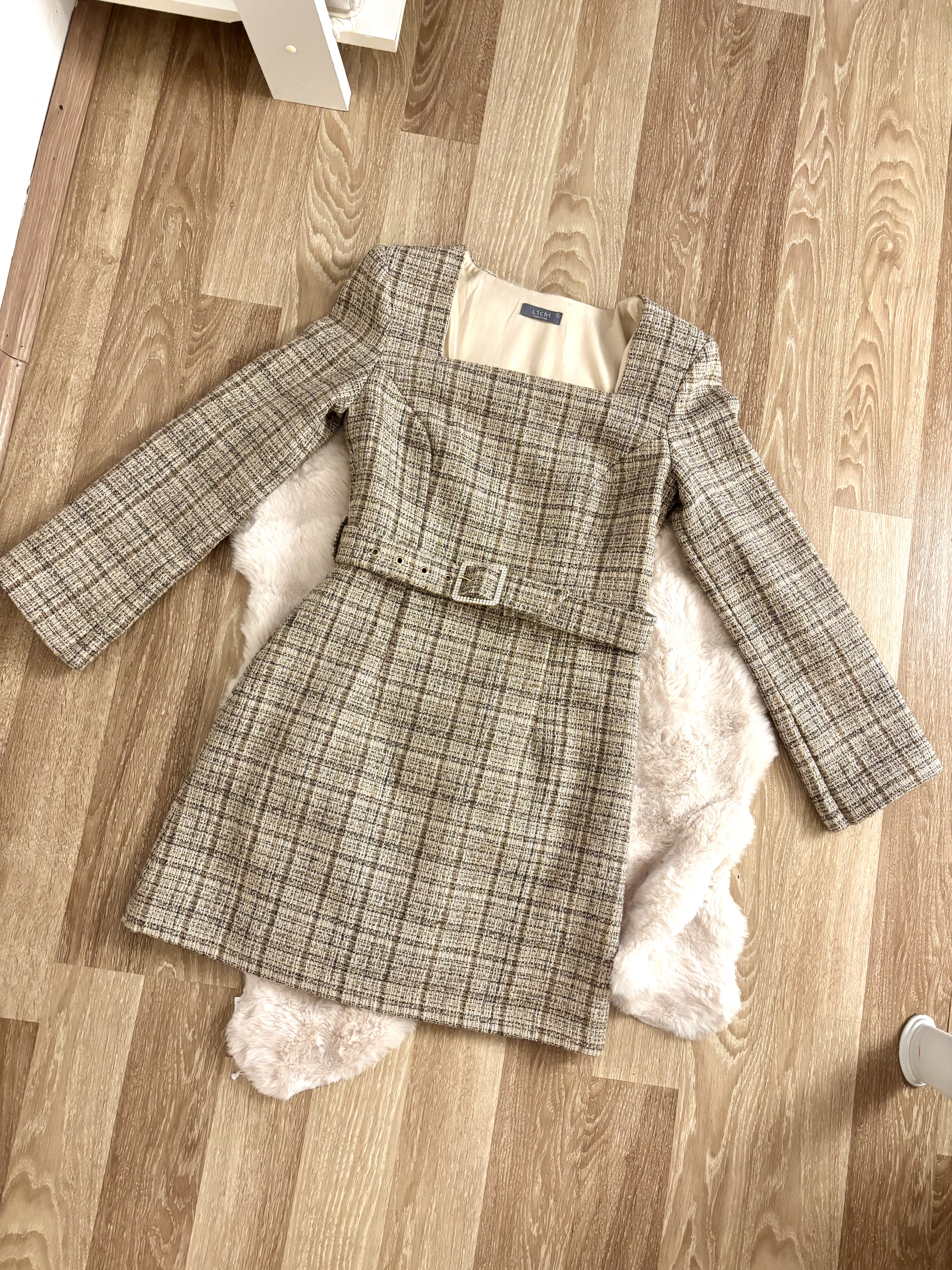 Lichi tweed dress